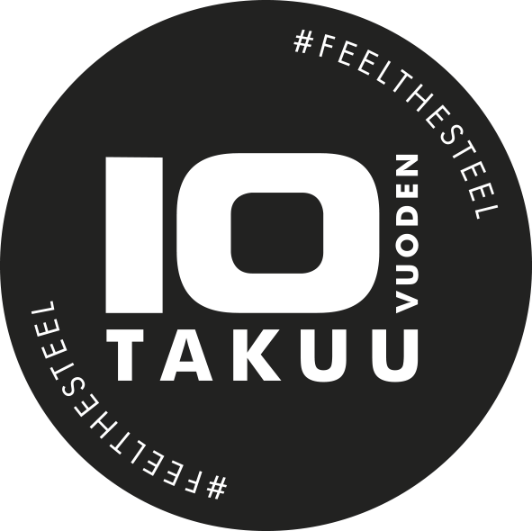 10 vuoden takuu -merkki